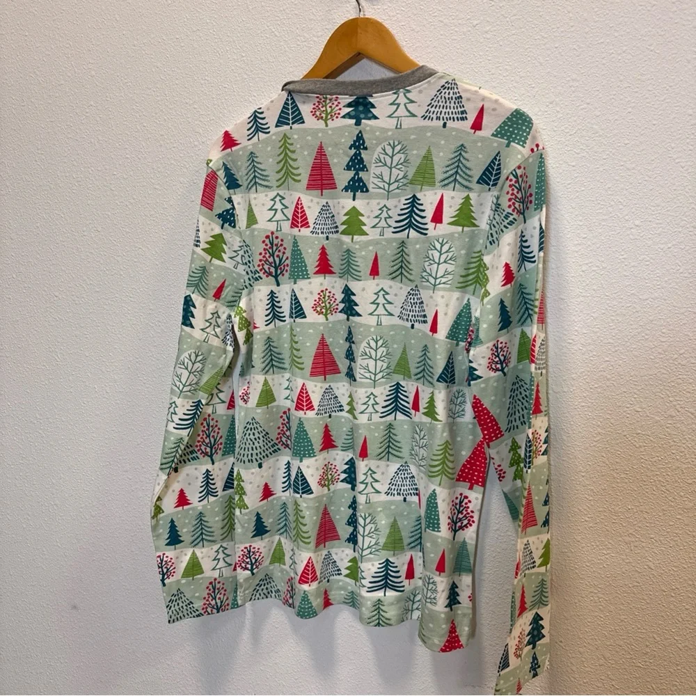 Honest Baby Co Festive‎ Tree Print Long Sleeve PJ Shirt